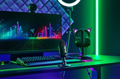 Razer sirena v2 x HP4J109 creación de contenido un color