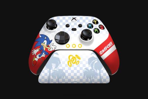 Razer Controlador inalámbrico Sonic The Hedgehog y soporte de carga rápida para Xbox. HP4J167 consola un color