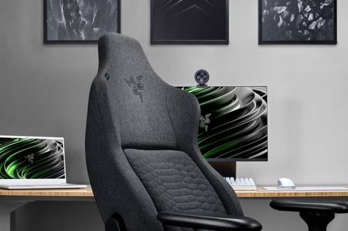 Razer iskur - tela gris oscuro HP4J137 silla de juego un color