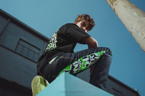 Razer camiseta con estampado daicock de evisu HP4J191 vestir un color
